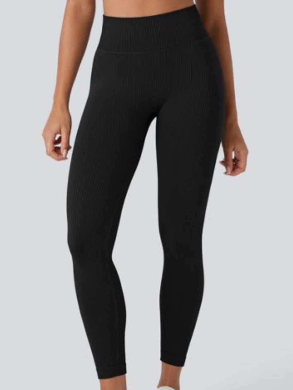 HALARA SOFT ONEFORM SEAMLESS RIBBED HIGH WAISTED TUMMY CONTROL YOGA 7/8 LEGGING
